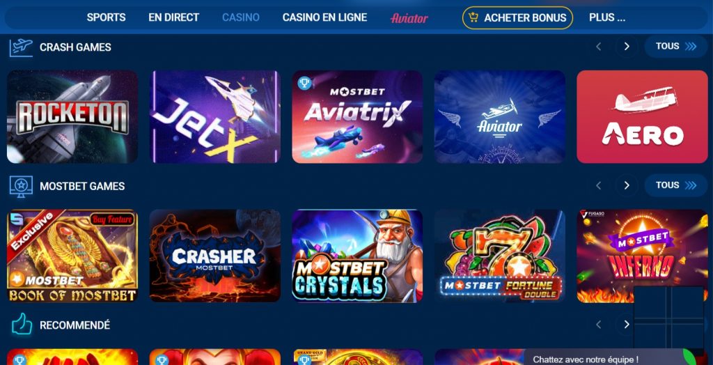 L'offre de jeux sur MostBet L'offre de jeux sur MostBet